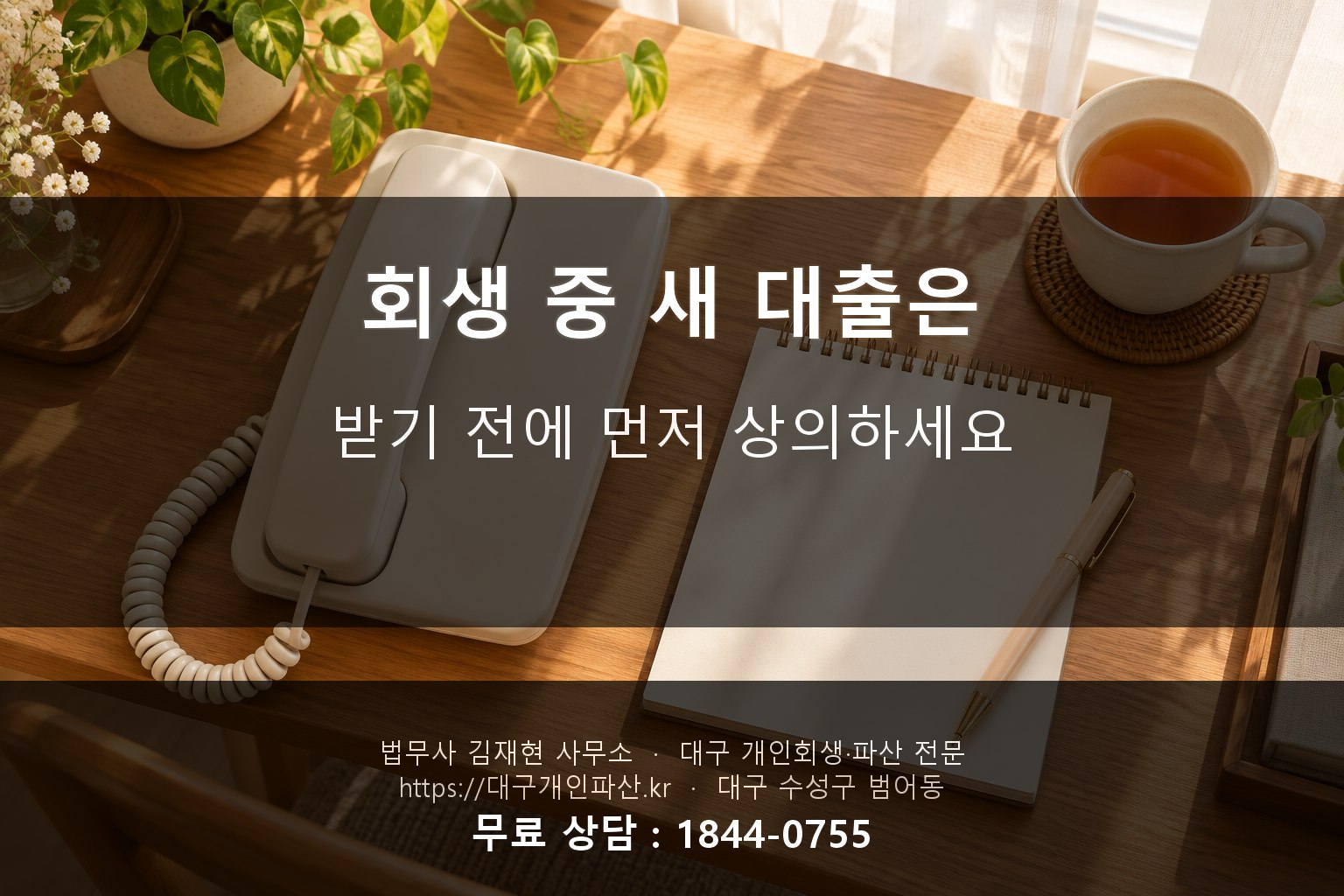 전화기와 메모지, 먼저 상의하는 상황을 상징하는 책상