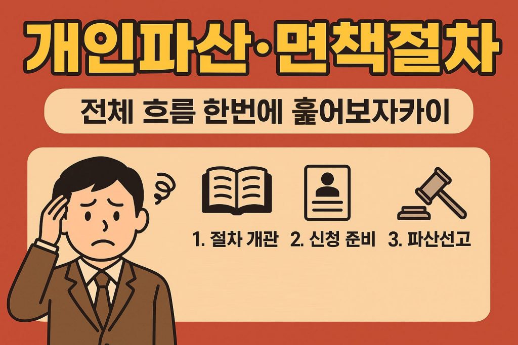 개인파산 면책 절차 - 전체흐름 한번에 훝어보자카이